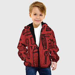 Куртка с капюшоном детская Инструменты мужика, цвет: 3D-черный — фото 2