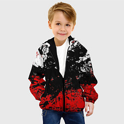 Куртка с капюшоном детская Брызги красок, цвет: 3D-черный — фото 2