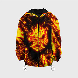 Куртка с капюшоном детская Cyberpunk 2077: FIRE SAMURAI, цвет: 3D-черный