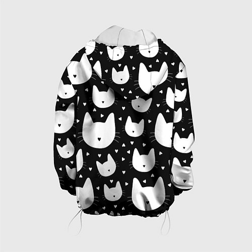 Детская куртка Love Cats Pattern / 3D-Белый – фото 2