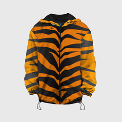 Куртка с капюшоном детская Шкура тигра, цвет: 3D-черный
