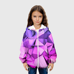 Куртка с капюшоном детская ABSTRACTION SHAPE, цвет: 3D-белый — фото 2