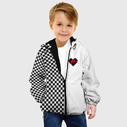 Куртка с капюшоном детская ФРЕНДЗОНА: Шахматы, цвет: 3D-черный — фото 2