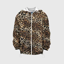 Куртка с капюшоном детская Шкура леопарда, цвет: 3D-белый
