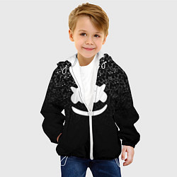 Куртка с капюшоном детская Marshmello Black, цвет: 3D-белый — фото 2