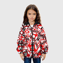 Куртка с капюшоном детская Каратэ киокушинкай - эмблемы, цвет: 3D-черный — фото 2