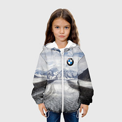 Куртка с капюшоном детская BMW - снежная вершина, цвет: 3D-белый — фото 2