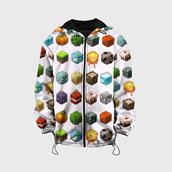 Куртка с капюшоном детская Minecraft Cubes, цвет: 3D-черный
