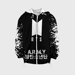 Куртка с капюшоном детская BTS ARMY, цвет: 3D-белый