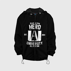Куртка с капюшоном детская My Hero Academia белый лого, цвет: 3D-черный