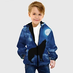 Куртка с капюшоном детская WOLF, цвет: 3D-черный — фото 2