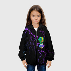 Куртка с капюшоном детская Brawl Stars LEON, цвет: 3D-черный — фото 2