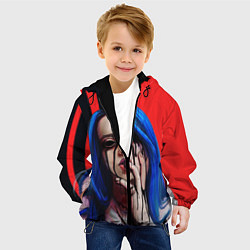Куртка с капюшоном детская Билли Айлиш, цвет: 3D-черный — фото 2