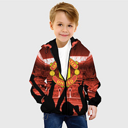 Куртка с капюшоном детская Manchester United, цвет: 3D-черный — фото 2