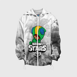 Куртка с капюшоном детская BRAWL STARS LEON, цвет: 3D-белый