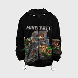 Куртка с капюшоном детская MINECRAFT, цвет: 3D-черный