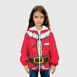 Куртка с капюшоном детская Санта, цвет: 3D-белый — фото 2