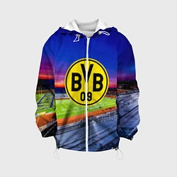 Куртка с капюшоном детская FC Borussia, цвет: 3D-белый
