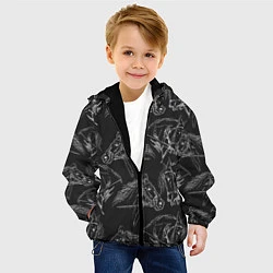 Куртка с капюшоном детская Кони, цвет: 3D-черный — фото 2