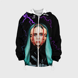 Куртка с капюшоном детская BILLIE EILISH, цвет: 3D-белый