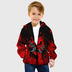 Куртка с капюшоном детская CYBERPUNK 2077 KEANU REEVES, цвет: 3D-черный — фото 2