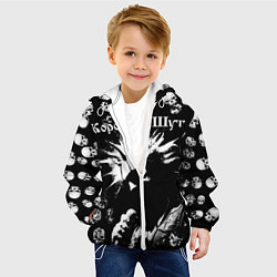 Куртка с капюшоном детская Король и Шут Анархия, цвет: 3D-белый — фото 2