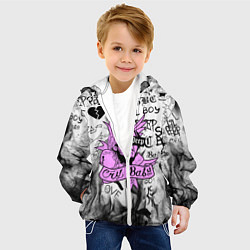 Куртка с капюшоном детская LIL PEEP, цвет: 3D-белый — фото 2