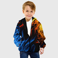 Куртка с капюшоном детская БИТВА ОГНЕЙ, цвет: 3D-черный — фото 2