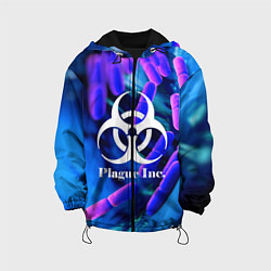 Куртка с капюшоном детская PLAGUE INC, цвет: 3D-черный