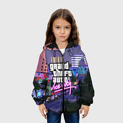 Куртка с капюшоном детская Grand Theft Auto Vice City, цвет: 3D-черный — фото 2