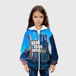 Куртка с капюшоном детская GTA 5, цвет: 3D-белый — фото 2