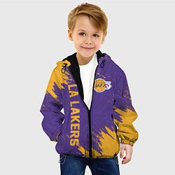 Куртка с капюшоном детская LA LAKERS, цвет: 3D-черный — фото 2