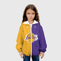 Куртка с капюшоном детская LA LAKERS, цвет: 3D-белый — фото 2
