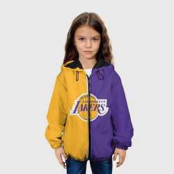 Куртка с капюшоном детская LA LAKERS, цвет: 3D-черный — фото 2