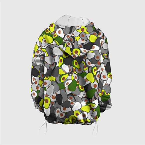 Детская куртка Камуфляж с авокадо / 3D-Белый – фото 2