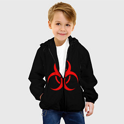 Куртка с капюшоном детская Plague inc, цвет: 3D-черный — фото 2