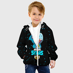 Куртка с капюшоном детская Brawl stars leon shark, цвет: 3D-белый — фото 2