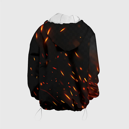 Детская куртка Огненный единорог / 3D-Белый – фото 2