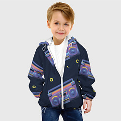 Куртка с капюшоном детская Retro style, цвет: 3D-белый — фото 2
