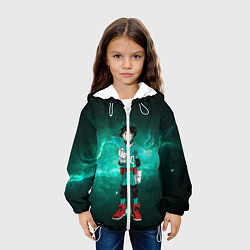 Куртка с капюшоном детская Изуку Мидория, цвет: 3D-белый — фото 2