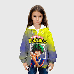 Куртка с капюшоном детская Моя геройская академия Изуку, цвет: 3D-белый — фото 2