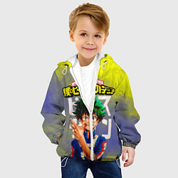 Куртка с капюшоном детская Моя геройская академия Изуку, цвет: 3D-белый — фото 2