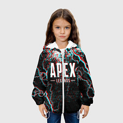 Куртка с капюшоном детская APEX LEGENDS GLITCH, цвет: 3D-белый — фото 2