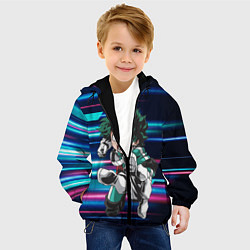 Куртка с капюшоном детская Изуку Мидория, цвет: 3D-черный — фото 2