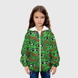 Куртка с капюшоном детская Pepe The Frog, цвет: 3D-белый — фото 2