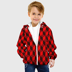 Куртка с капюшоном детская Кубики, цвет: 3D-белый — фото 2