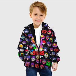 Куртка с капюшоном детская BRAWL STARS SANDY, цвет: 3D-черный — фото 2