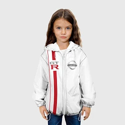 Куртка с капюшоном детская NISSAN GTR, цвет: 3D-белый — фото 2