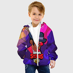 Куртка с капюшоном детская Brawl stars Брок, цвет: 3D-белый — фото 2