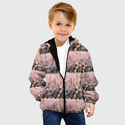 Куртка с капюшоном детская Geometry Pattern, цвет: 3D-черный — фото 2